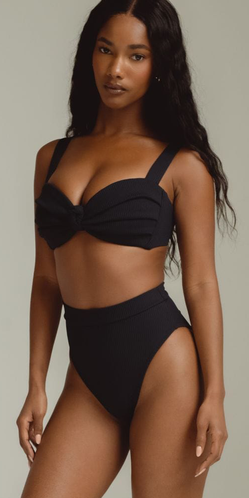 Black Rib Hayden Bikini Top