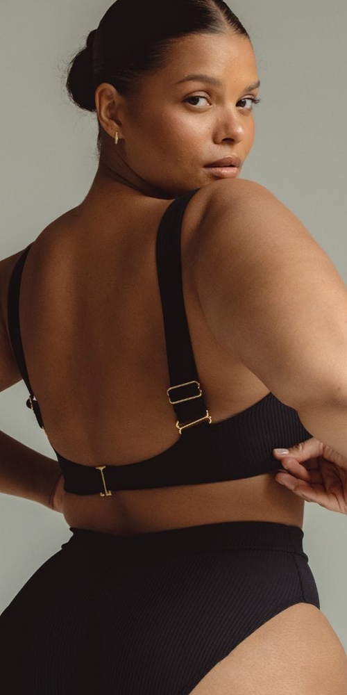 Black Rib Hayden Bikini Top