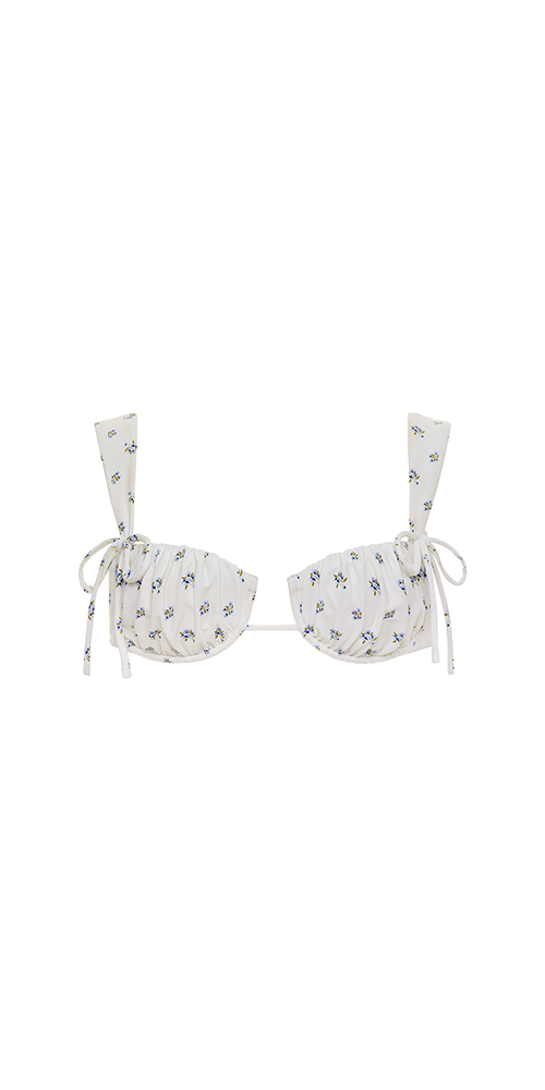 Heidi Floral Petal (Wide Straps) Bikini Top