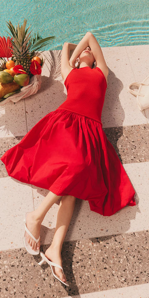 Simon Miller Yanez Poplin Combo Dress | Maison Rogue