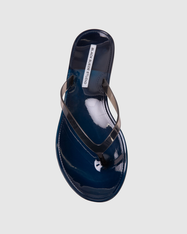 Crystal Flip Flop Sandal Navy/Black