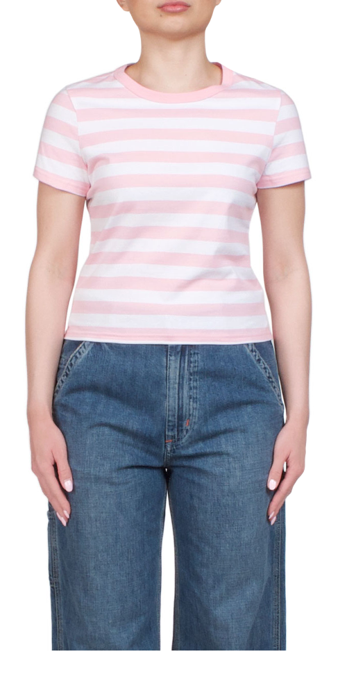 Striped Baby Tee Pink
