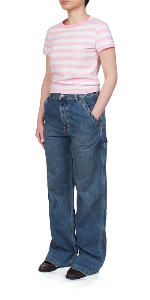 Striped Baby Tee Pink