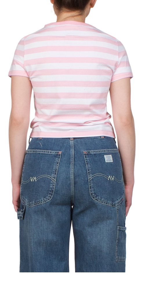 Striped Baby Tee Pink