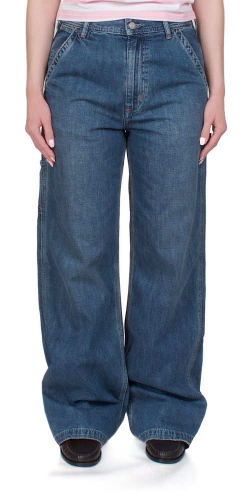 Teri Wide Leg Carpenter Jean Indigo