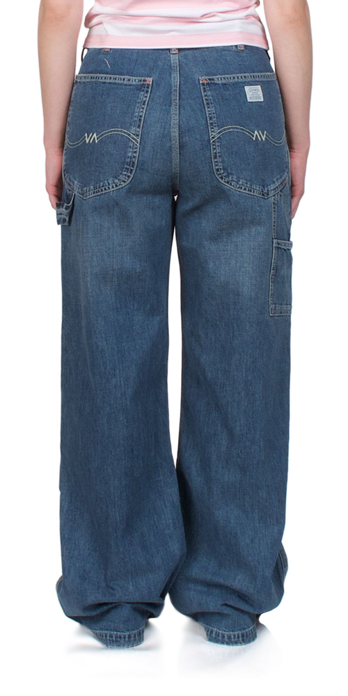 Teri Wide Leg Carpenter Jean Indigo