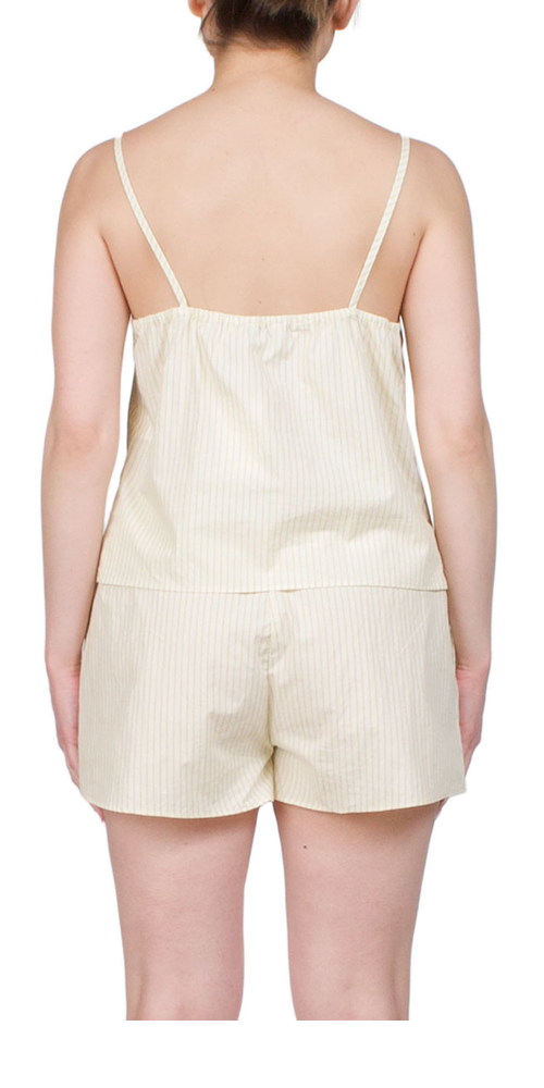 Placket Short Set Butter Stripe
