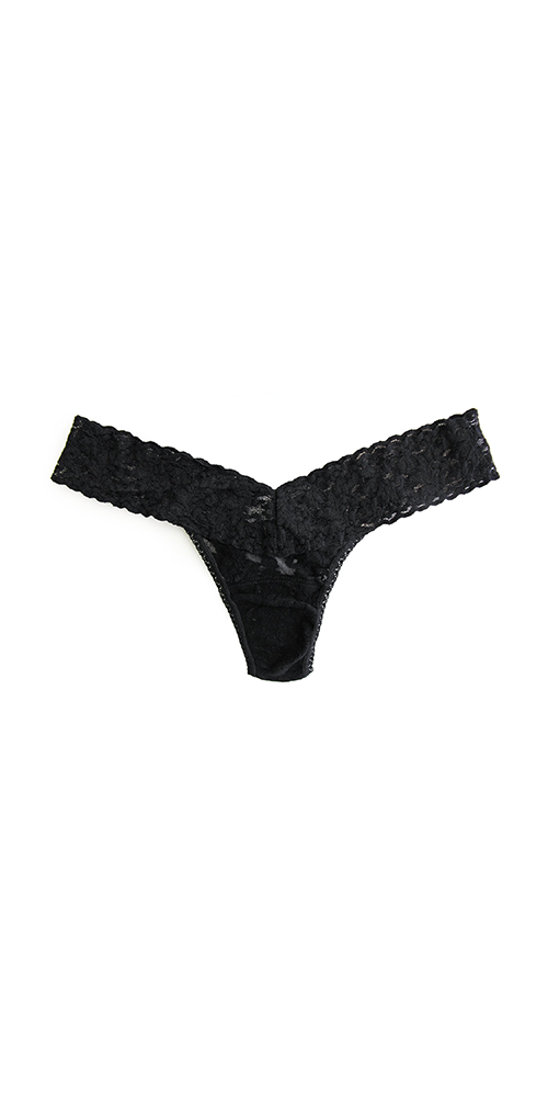 Signature Lace® Low Rise Thong Black