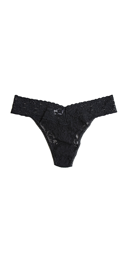 Signature Lace® Original Rise Thong Black