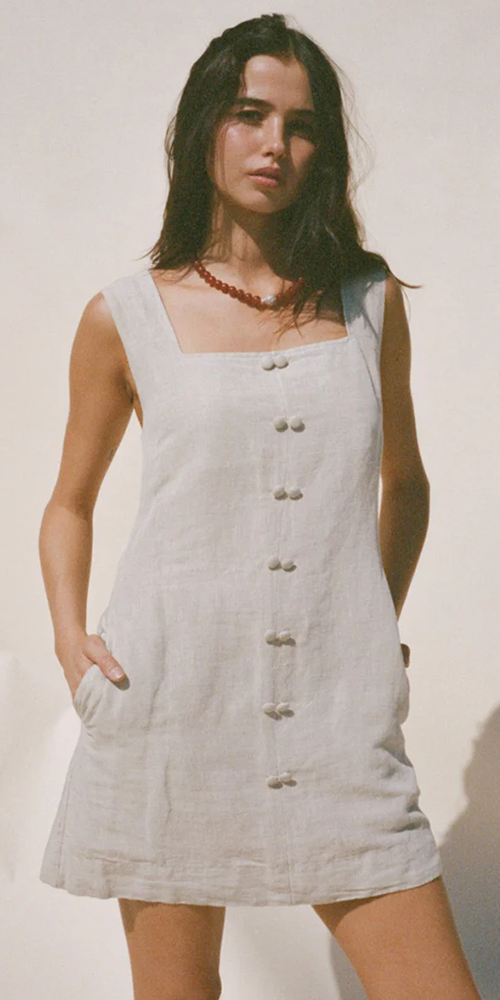Virginie Dress Oatmeal Linen