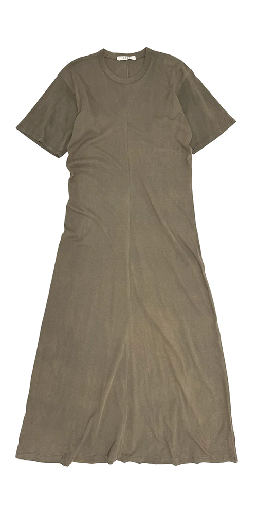 Sunbleached Draped Dress Army