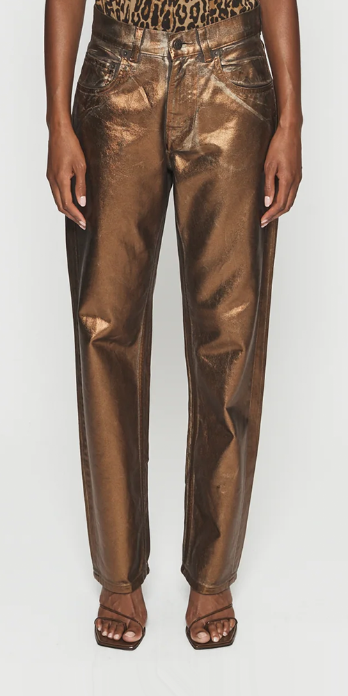 Coated Pitched Baggy Jean Copper