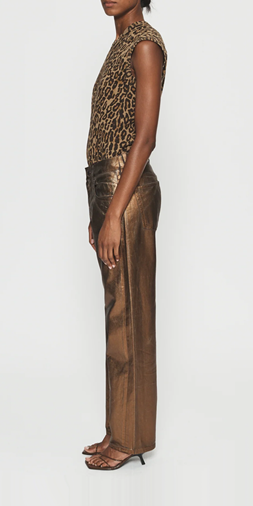 Coated Pitched Baggy Jean Copper