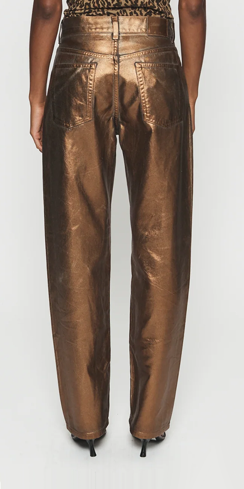Coated Pitched Baggy Jean Copper