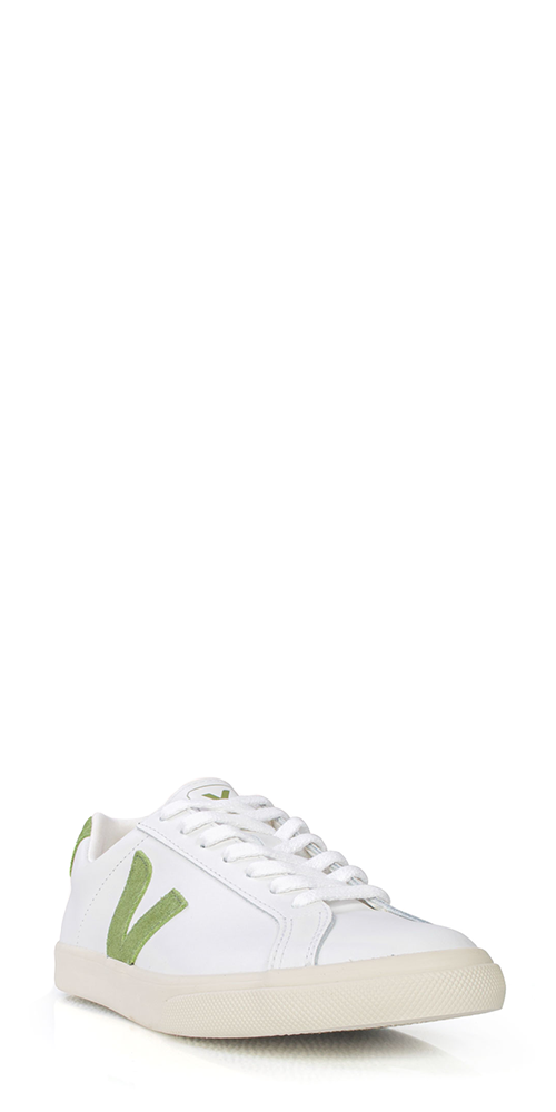 Esplar Leather Sneakers White Kiwi
