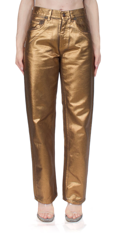 Coated Pitched Baggy Jean Copper