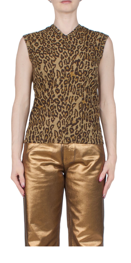 Double-V Vest Leopard