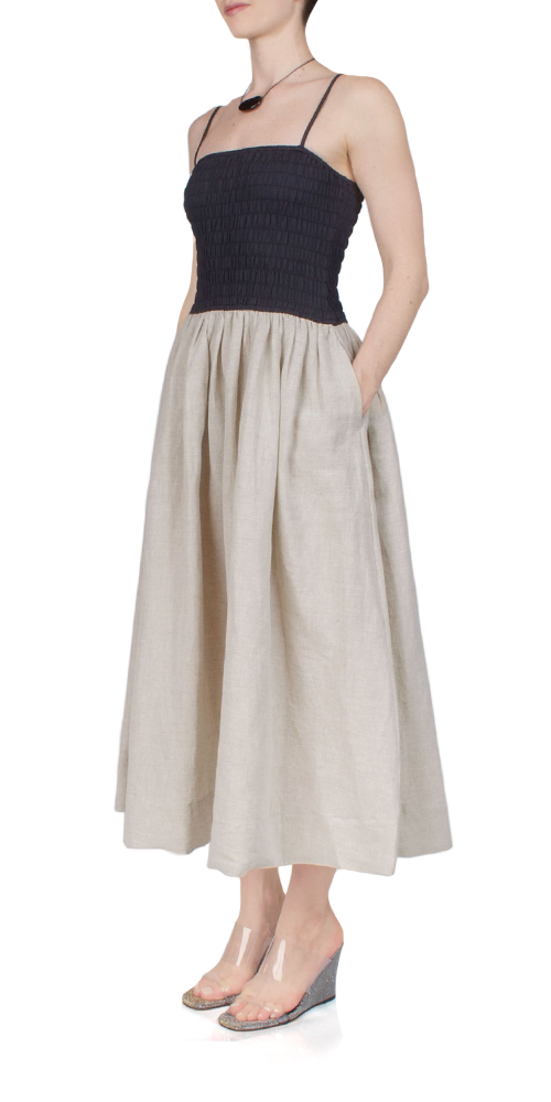 Mael Dress Oatmeal Linen