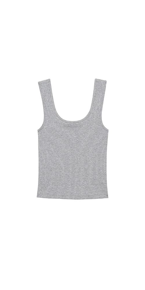 The Rib Scoop Tank Grey
