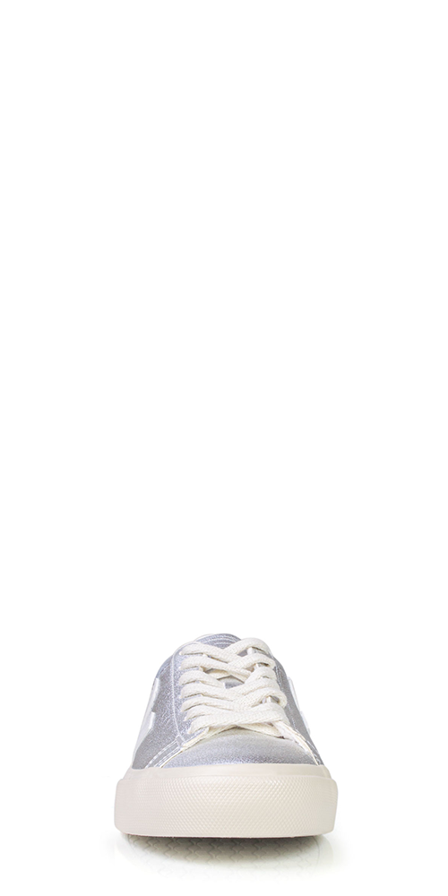 Campo Leather Sneakers Silver White