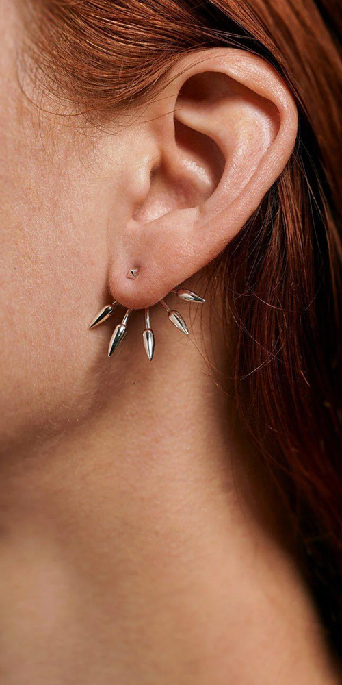 Five Spike Earrings