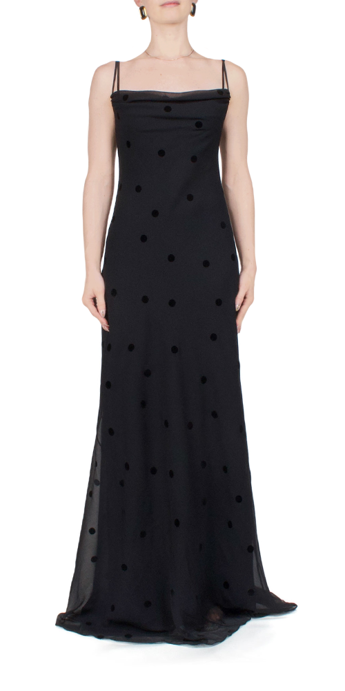 princess polly baby blue dress Black Sheer Polka Dot Sleeveless Maxi Dress