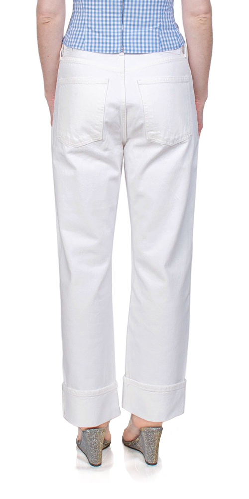 Fran Low Slung Straight Jean Milkshake