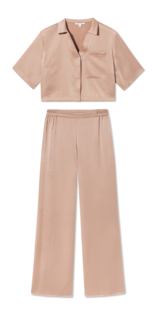 Washable Silk High Rise Pant Set