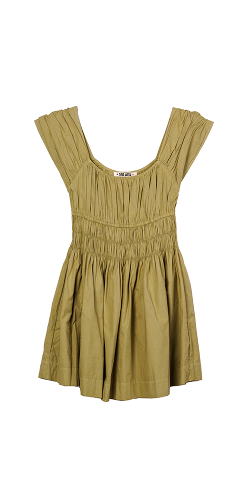 Abella Cotton Mini Dress Khaki