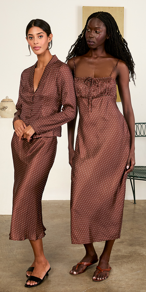 Leo Satin Midi Dress Siena