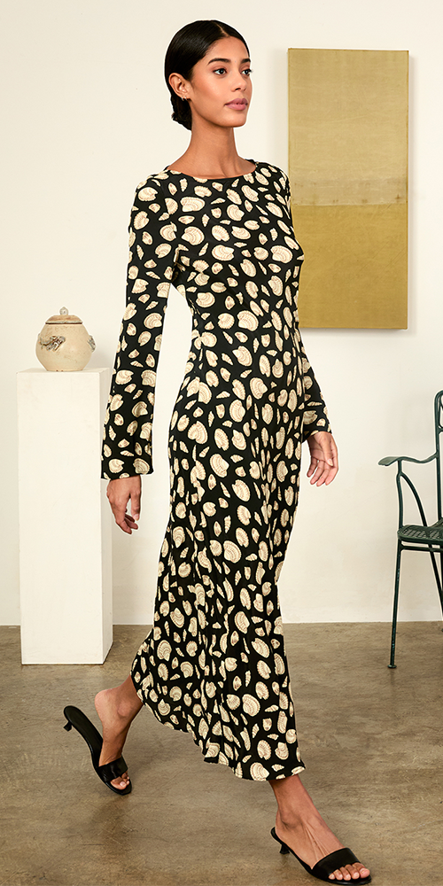 Gaia Long Sleeve Midi Dress