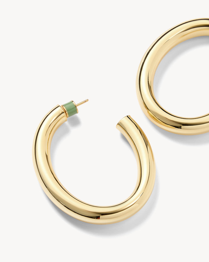 Perfect Oval Hoops Gold