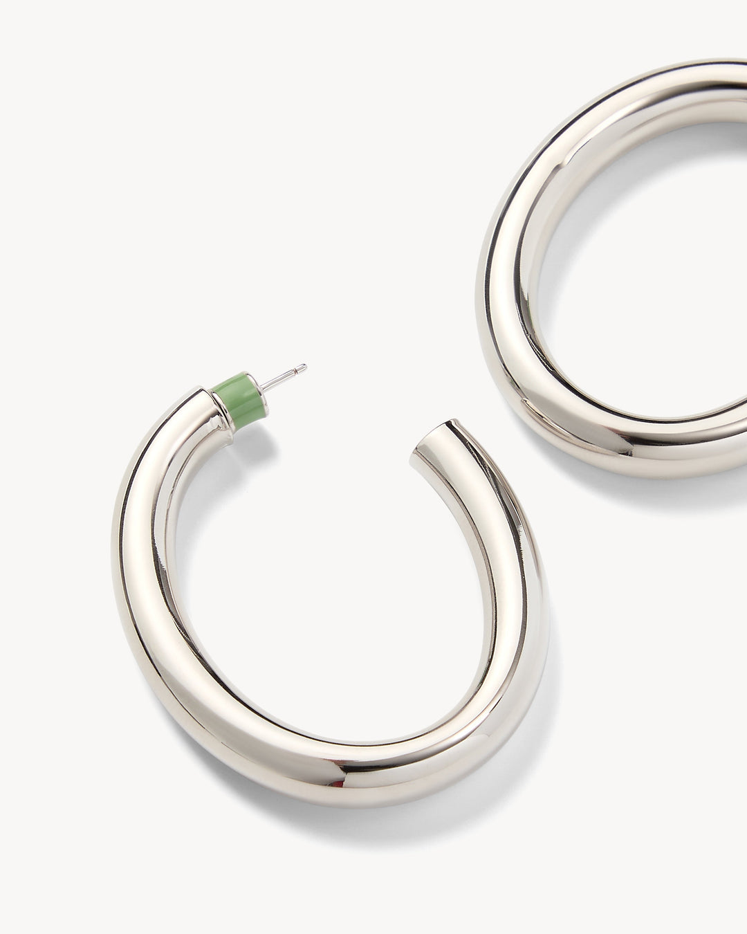 Perfect Oval Hoops Silver