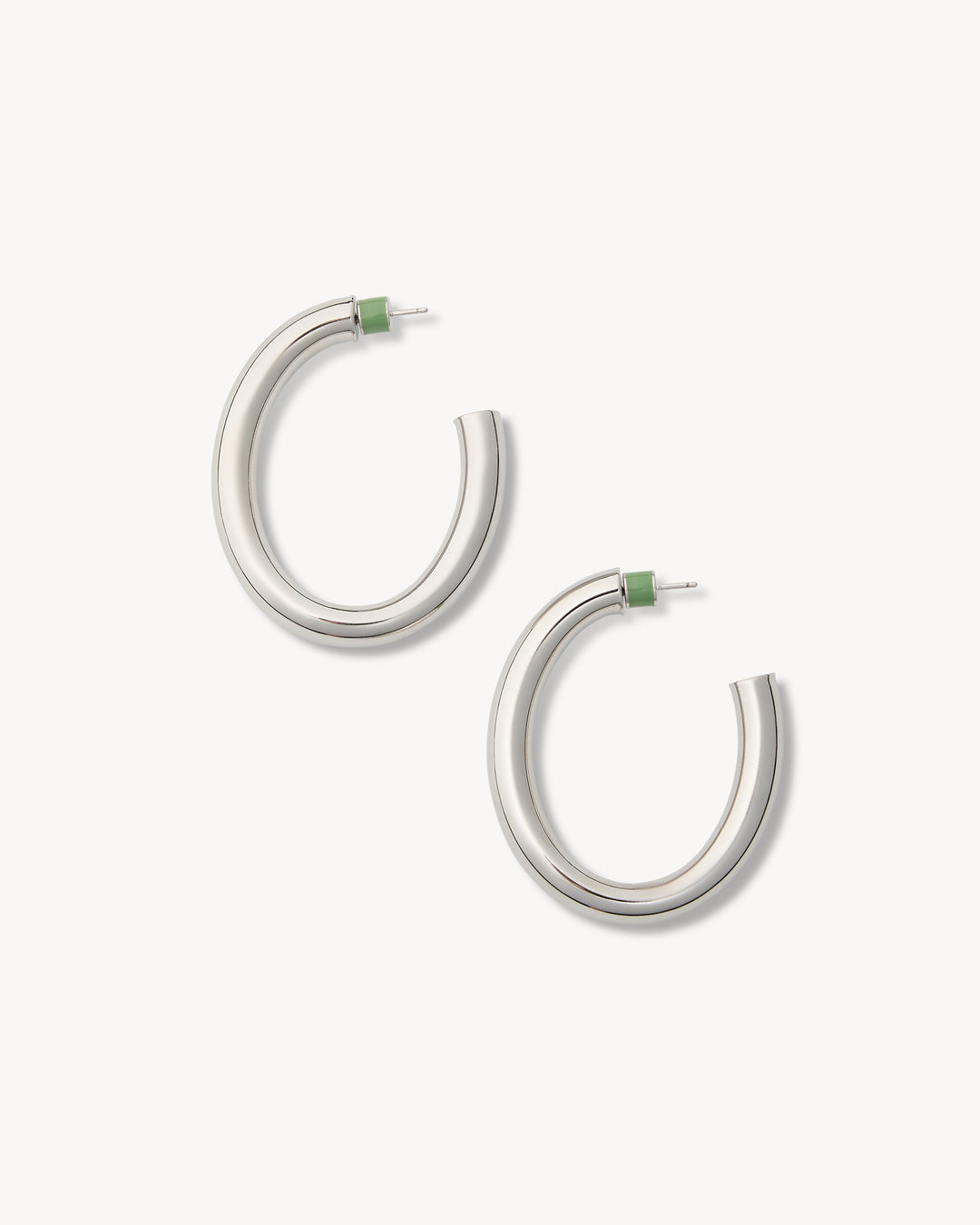 Perfect Oval Hoops Silver