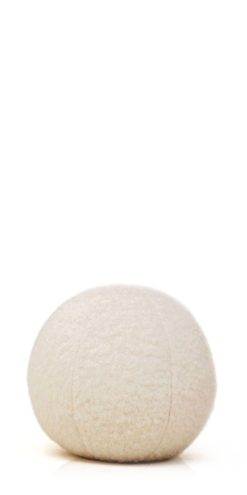 Teddy Sphere Pillow - Ivory