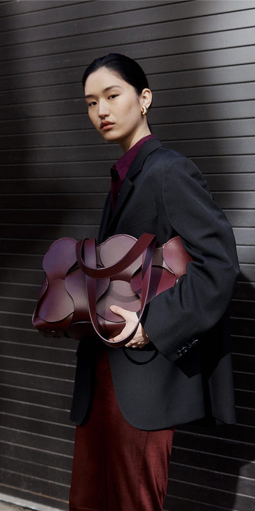 Gigi Leather Tote Oxblood