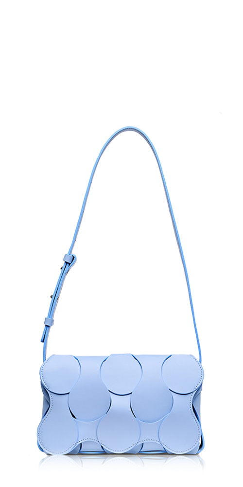 Gigi Leather Crossbody Sky