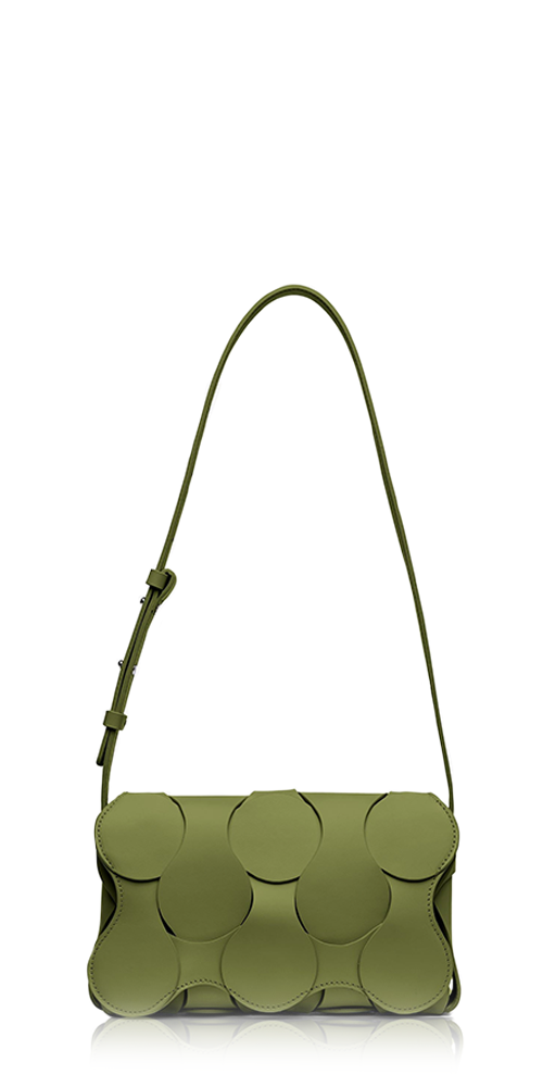 Gigi Leather Crossbody Moss