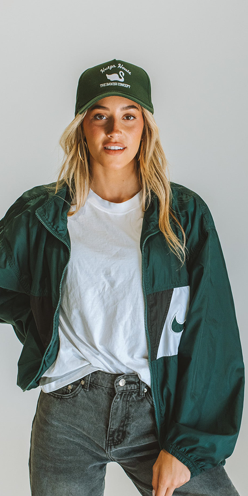 Vintage Swan | Forest Green Hat
