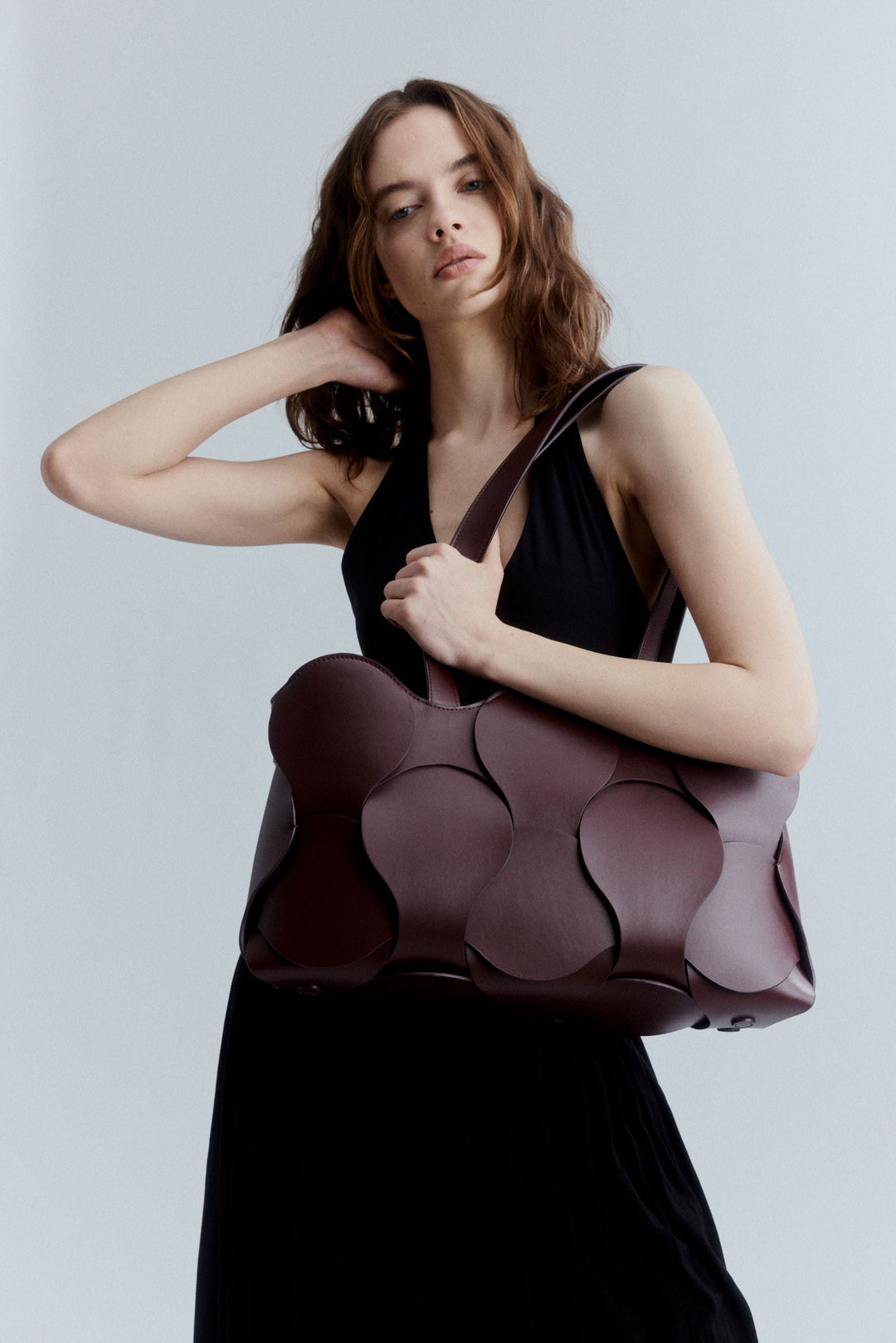 Gigi Leather Tote Oxblood