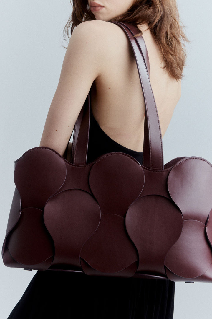 Gigi Leather Tote Oxblood
