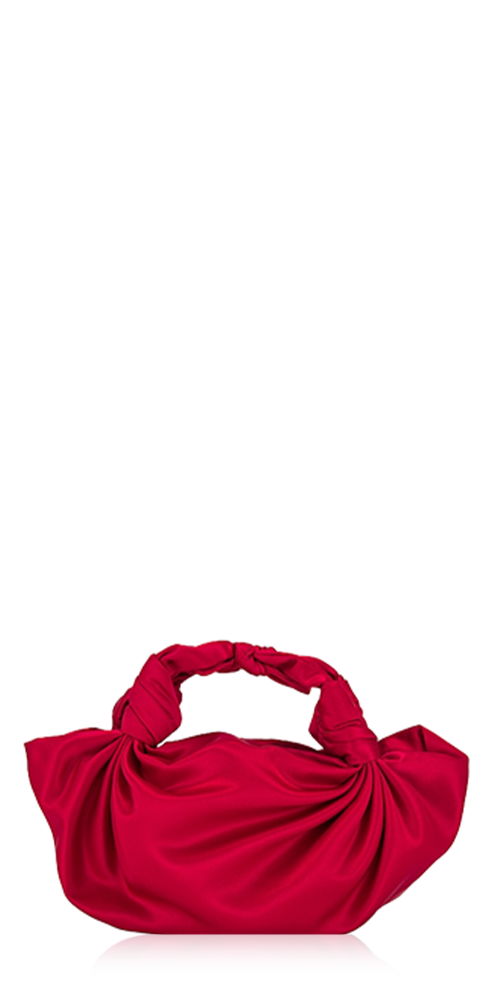 Silk Knot Bag Ruby Red