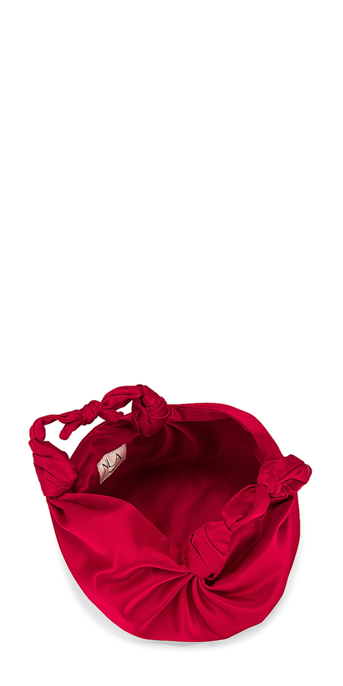 Silk Knot Bag Ruby Red