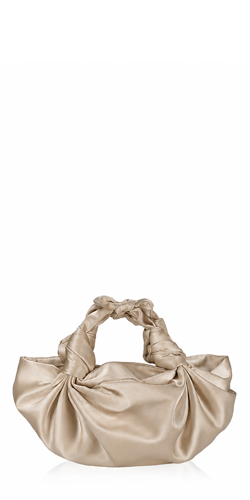 Silk Knot Bag Champagne