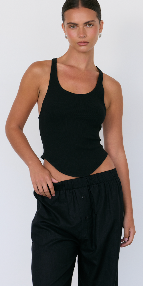 Haze Racerback Top Black