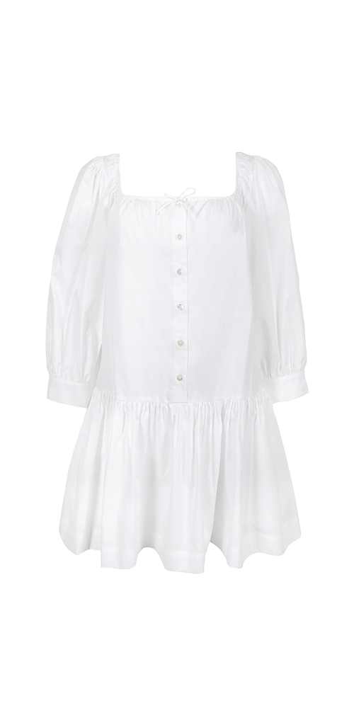 Delia Dress White