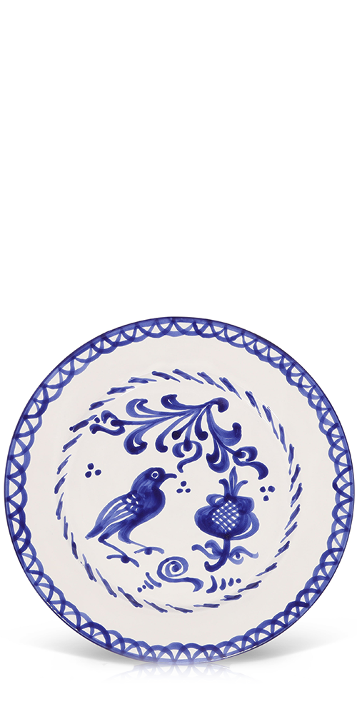 Dinner plate with hand painted designs