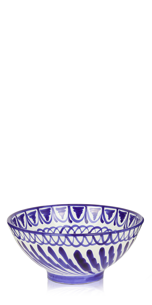 Medium bowl with hand painted designs