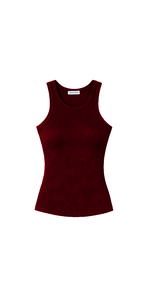 Jude High Neck Tank Top Merlot