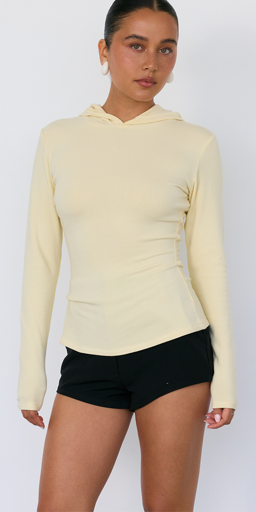 Leni Hooded Top Butter